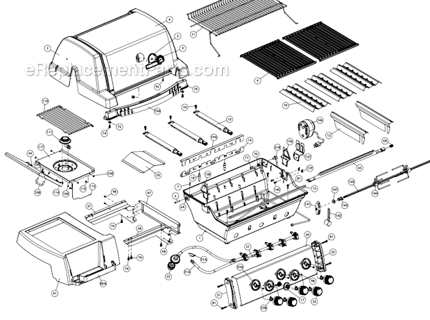 Page A Diagram and Parts List for Signet 70 Broil King Grill